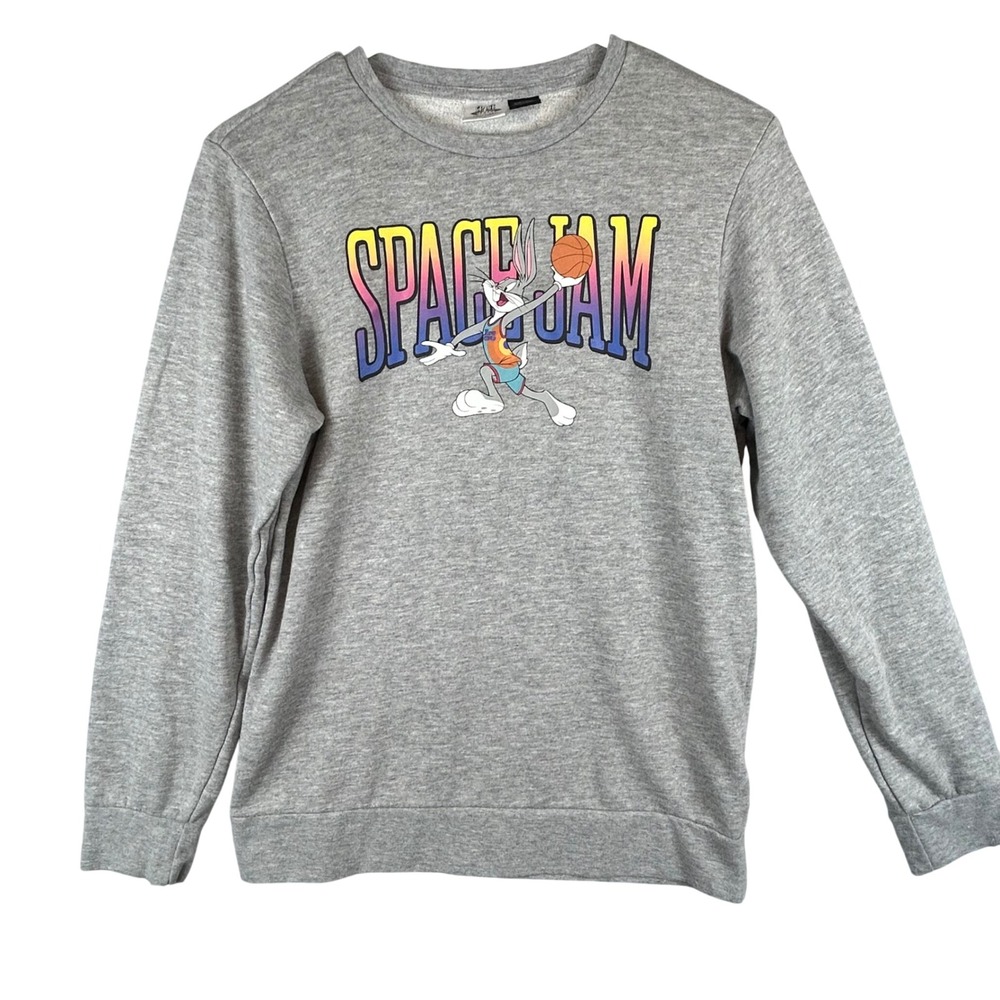 Space‎ Jam A New Legacy Bugs Bunny Kids XL Grey Graphic Pullover Sweatshirt